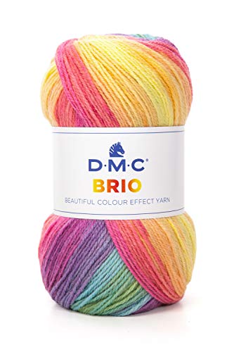 DMC - Fil tricot Brio - Fil à tricoter | Idéal pour la réalisation d'habits | 100 g - 345 m | 18 coloris