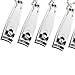 uxcell 6 Pcs Nail Cutter, Metal Finger Nail Cutter Sharp Fingernail Toenail Cutters for Trimming & Grooming, Professional Swing Out Nail Cleaner/File Manicure Beauty Tool, Silver Tone