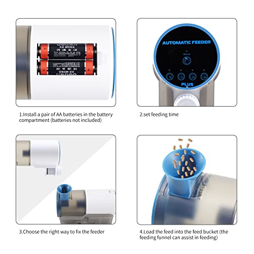 Boxtech Automatic Fish Feeder - Aquarium Tank Timer Fish Feeder Two 1.5V Battery Operated Programmable - Auto Fish Food… - Image 5