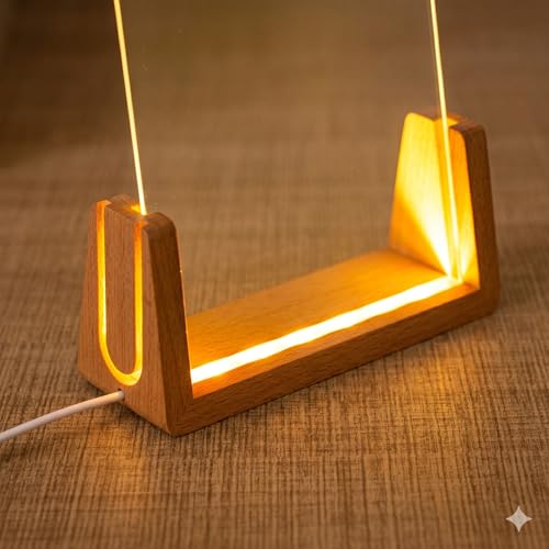 Image of Friendship Day Custom Photo Collage LED Lamp, Personalised Acrylic Night Light for Best Friends, Warm White, Wooden Base, Touch Control, Modern Style (Bestie 5)