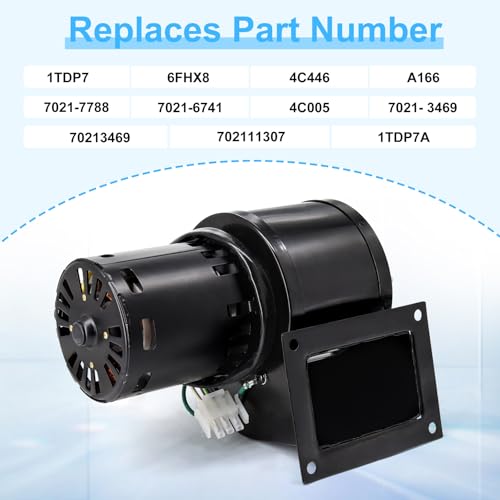 Adviace Blower Motor for Dayton 1TDP7 6FHX8 4C446 1TDP7A, Fasco A166, Outdoor Wood Furnace Blower Fan for Woodmaster 4400 & 5500, Wood Master 4400 Wood Boiler Models