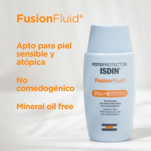 ISDIN Fusion Fluid® SPF 50+ Protector Solar Facial de Textura Fluida, Protección contra el Fotoenvejecimiento, 50 ml. - imagen 5