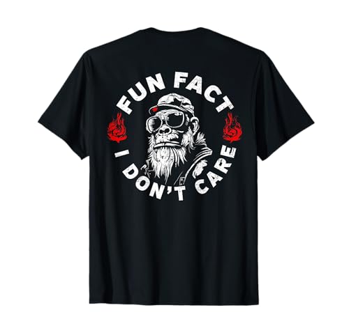 Fun Fact I Don't Care Cool Grandpa Swag Gorillas (SUL RETRO) Maglietta