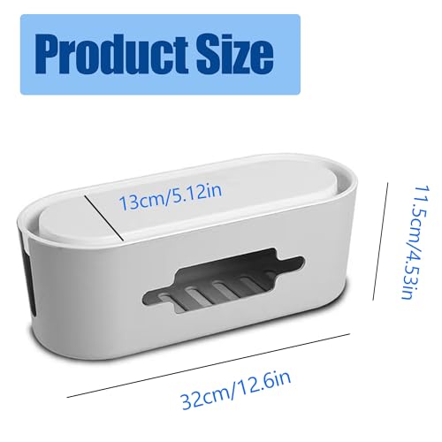 Kofebe Cable Tidy Box, Cable Storage Box, ABS Material for Hiding Messy Cables Headphone Desktop Cable Organizer Box - Image 4