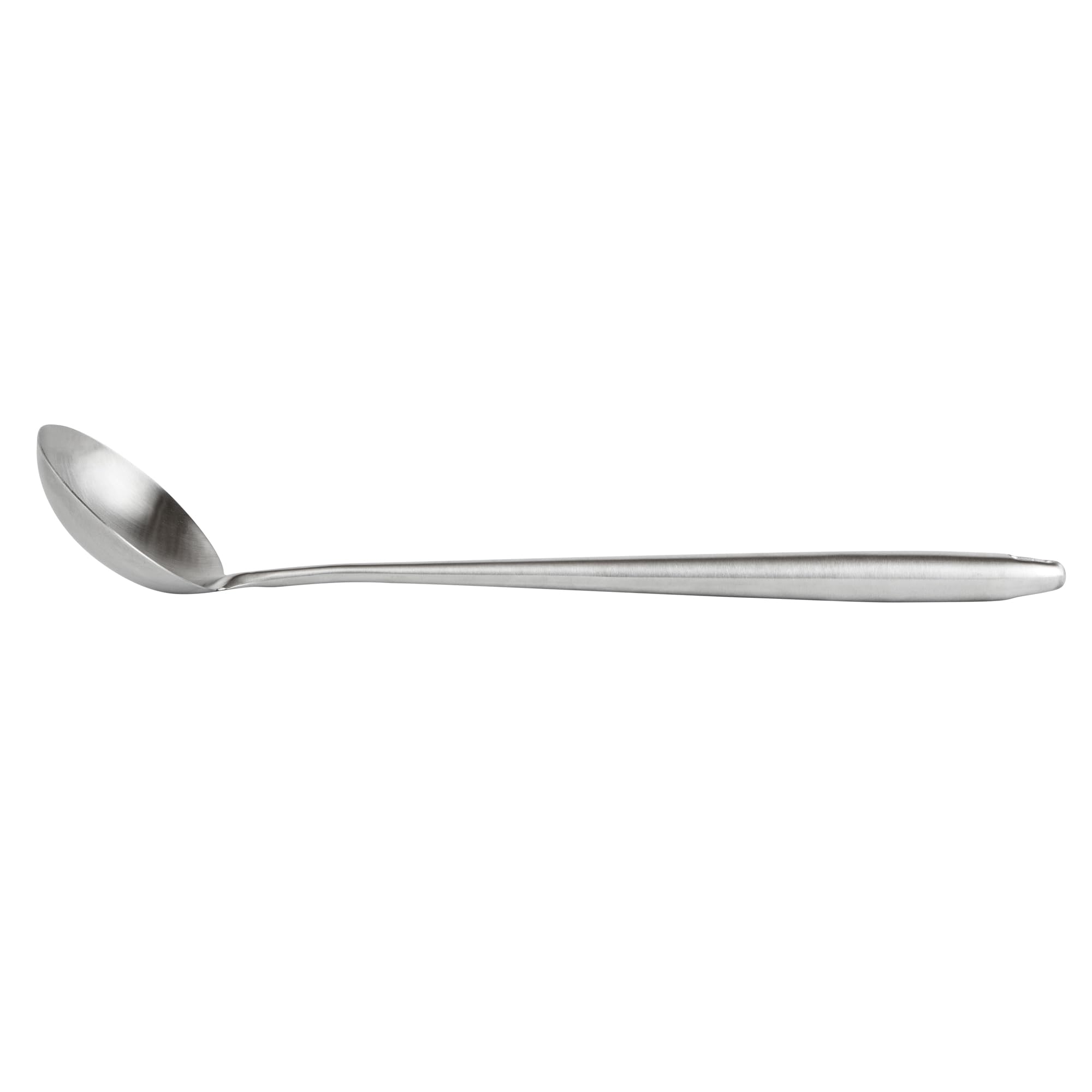 Restaurantware Motomori - Cucharón wok de 17 pulgadas, 1 cuchara de wok lavable en lavavajillas, agujero para colgar, mango extralargo, cucharón de cocina china de acero inoxidable 304, para revolver,