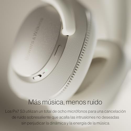 Miniatura 3 de Bowers & Wilkins Px7 S3 Auriculares Over-Ear Bluetooth, Cancelación de Ruido, Sonido Hi-Res, aptX Lossless, 30h Reproducción, 8 Micrófonos, Carga Rápida - Negro Antracita
