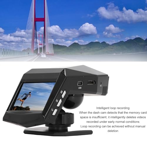 Dilwe Front Rear Dash Cam, Car Digital Video Recorder,10MP HD Night Vision Dashboard Camera, Center Console Perfume Dash Cam Recorder Camcorder - Image 5