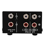Azwamkue 2 in 1 Out or 1 in 2 Out Audio Source Signal Selector, Switcher, Speaker, Audio Source, Switcher, RCA Interface, Lossess