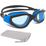 Winline Schwimmbrille für Herren Damen Anti-Beschlag UV-Schutz wasserdicht klare Sicht,Schwimmbrille polarisierter/nicht polarisierter für Erwachsene Jugendliche (Clear Blue Lens/Black&Blue)