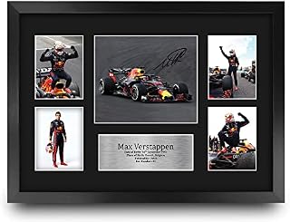 HWC Trading FR A3 Max Verstappen Gifts Printed Signed Autograph Presentation Display for F1 Formula 1 Racing Fans - A3 Framed
