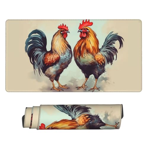 Tapis de souris de jeu pour éviter les glissements sous-main bords cousus coq