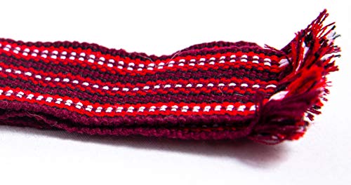 Ukrainian hand woven homespun Hutsul Belt Dark Red KRAYKA 7 cm for Vyshyvanka2