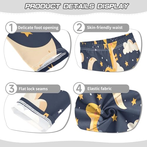Bolaz Toddler Girls Leggings Printed Yoga Pants Leggings Dinosaur Star Moon for Kids3