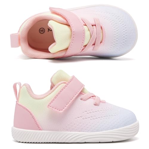 Image of MORENDL Toddler Sneakers Baby Boys & Girls Barefoot Shoes Lightweight Breathable Walking Running Tennis Athletic Sport Shoes