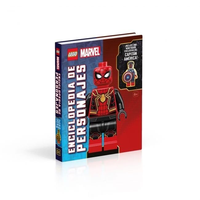 LEGO Marvel Enciclopedia de personajes: (incluye una minifigura exclusiva del Capitán América)