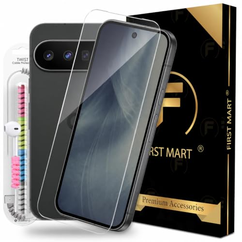 Image of FIRST MART Borderless Tempered Glass for Google Pixel 11 with Cable ProtectorInstallation Kit | Edge-to-Edge, 9H Scratch Resistant, Case-Friendly | Pack of 1