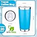 FLIFQI 20oz Tumbler with Lid Double Wall Vacuum Insulated Travel Coffee Mug Stainless Steel Thermal Cup Powder Coated Sturdy Coffee Tumbler for Hot and Cold Beverage (Baby blue,1)
