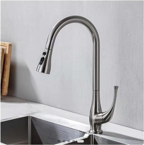 Robinet de cuisine en laiton QTANZIQI au design élégant et finition col de cygne