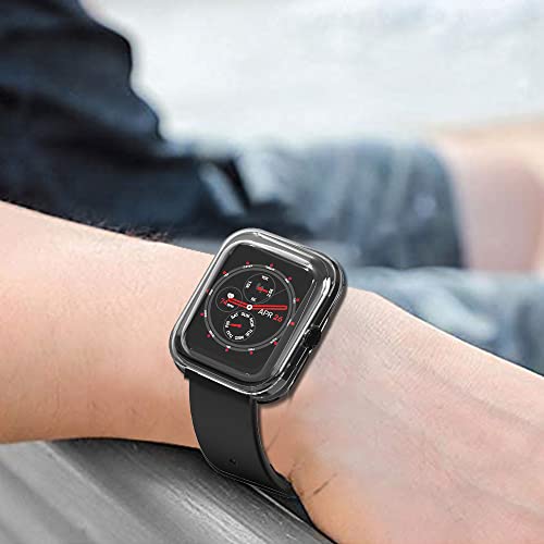 Image of Sounce Watch Case Compatible for Boat Wave Style Tempered Glass Screen Protector,HD Clear Touch Sensitive Ultra Thin TPU Protective Cover - (Transparent)