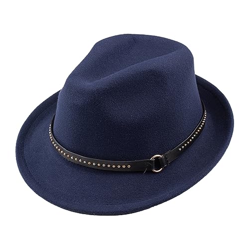 Image of The Tie Hub Fedora Hat for Men & Women|Wide Brim Felt, Sun hat, Beach Hat, Summer Hat, Party hat, Stylish hat