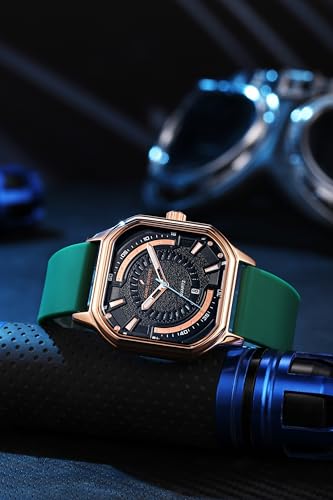 Image of Daniel Hechter Paris Rivoli Collection Modern Analog Watch for Men with Octagon Dial and Silicon Band-DHM1003