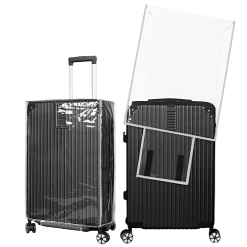 PVC Luggage Protector 24 Inch Transparent Suitcase Cover Clear Heavy Duty Waterproof Dustproof Antiscratch Approved Protective Sleeve Case for Wheeled Suitcases Travel Airplane Supplies
