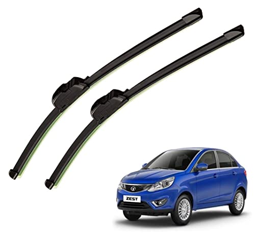 Image of Auto Hub Car Wiper Blades Compatibility With TATA Zest - Set of 2 Pcs (D-24,P-14)