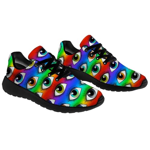 Funny Eyeball Print Tennis Sneakers for Women Men Lightweight Comfort Running Walking Shoes Gifts for Girlfriend Boyfriend Dad Mom4