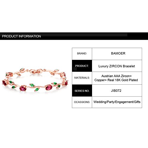 FEDONA 18k Yellow Gold-Plated Sterling Silver Diamond Accent Two-Tone Gemstone Tennis Bracelet Diamond Bangle Bracelet Colorful4