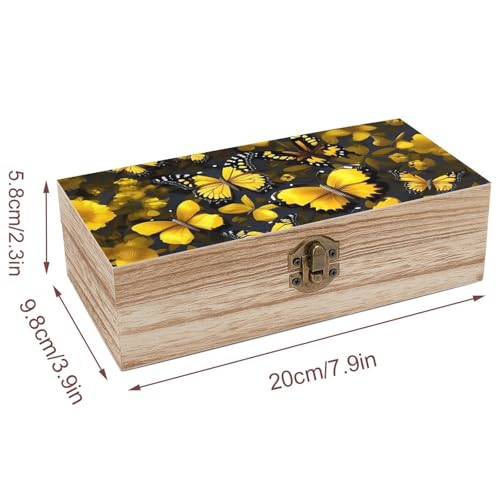 Boîte de rangement en bois pour bijoux et souvenirs fleuris - 3