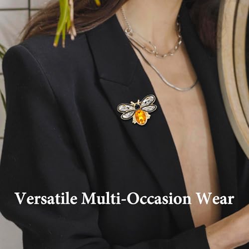Image of Bee Pin, Bee Brooch & Jewelry bee pins or brooches for Women, Men, Wedding, Parties, Proms, Dating, Daily (Colorful)