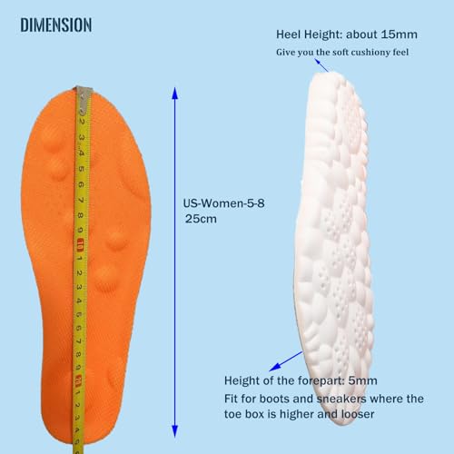 Image of Insoles for Men and Women Cloud Like Sole Inserts with Arch Support Memory Foam (US-Women-5-8.5)