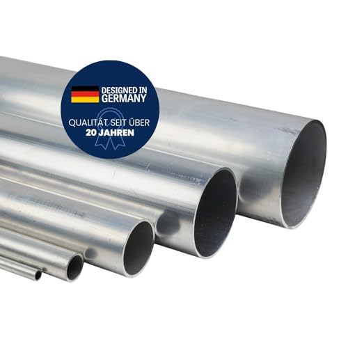 TJ Aluminium Rundrohr I 22 x 1,5 mm Länge 2000 mm I EN-AW-6060 Alu Rundrohr I unbehandeltes Konstruktionsrohr I Hohlprofil aus Aluminium I korrosionsbeständiges & witterungsbeständiges Alurohr