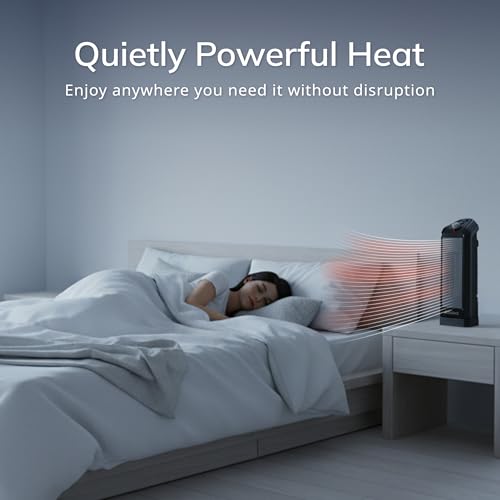 Lasko Oscillating Ceramic Space Heater for Home with Overheat Protection, Thermostat, and 3 Speeds, 15.7 Inches, Black, 1500W, CT16450, Small, 4 Pounds image 7