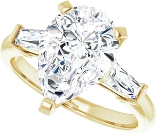 1CT-4CT Pear Wedding Engagement Bridal Sets Ring for Women, Engagement Rings in 925 Sterling Silver/10k Gold/14k Gold/18k Gold