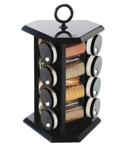 Trueware Revolving Spice Jar Set 12 pcs Stand Color May Vary Masala Rack Spice