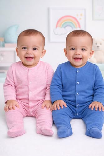 Image of TuddyBuddy 100% Cotton Multi Color Zipper Romper Sleepsuit /Romper /Jumpsuit for Baby Boy & Baby Girl