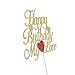 VAVAYAO Happy Birthday My Love Cake Topper - Lover, Husband, Wife Cake Topper, Cake Topper with Heart, Romantic Cake Topper. Photo Props (CQ047)