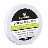 Ruban adhésif double face de haute qualité - Largeur 10mm Longueur 50m - Pour les arts et métiers, bricolage et bureau - Rapide et facile à utiliser sur papier, verre, plastique, bois, métal et tissu