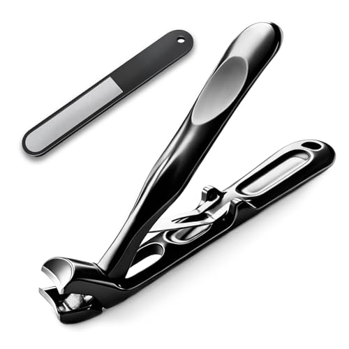 Coupe-ongles d'orteils pour seniors évitant de se pencher dans la salle de bain