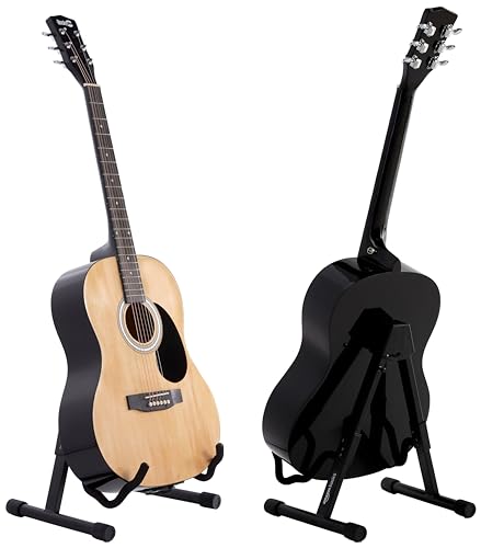 Amazon Basics Adjustable Folding Guitar Stand, A-shape, Fully Assembled - For School Music Program, Concerts & Multiple Users, Black - Image 4