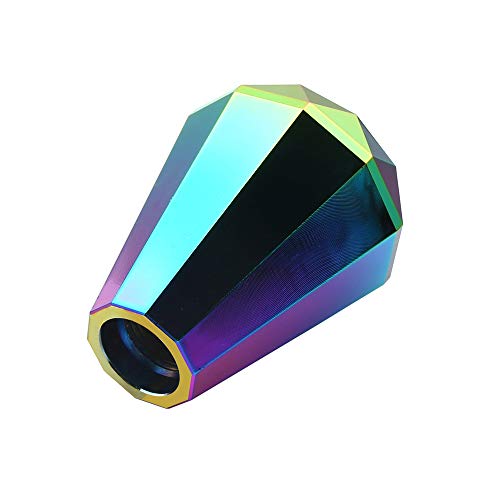 Kyostar Universal Aluminum Diamond Shift Knob, Manual Car Gear Stick Shift Knob Shifter Lever Head 8/10/12Mm Adapter(Neo Chrome) #TOP3