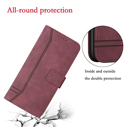 IVY Poco F1 Carteira Capa Case para Poco F1 [Smile Style][Skin Touch Feeling][Magnetic Buckle] PU Co