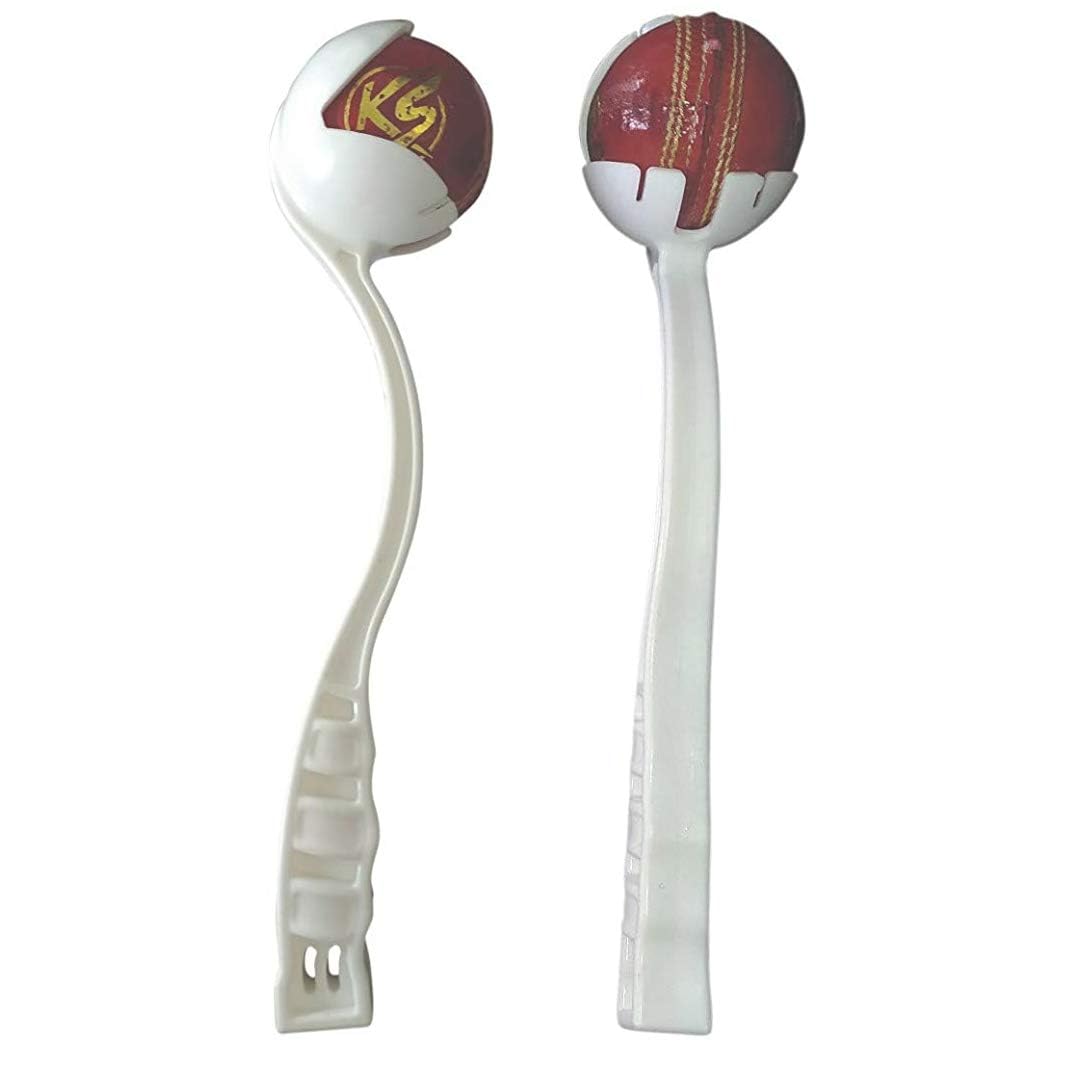 Lanciatore di palle da cricket con braccio laterale per cricket, lanciatore veloce compatibile con palla in pelle, palla da tennis, palla sintetica, velocità fino a 120+ km/h, bianco, con palla in