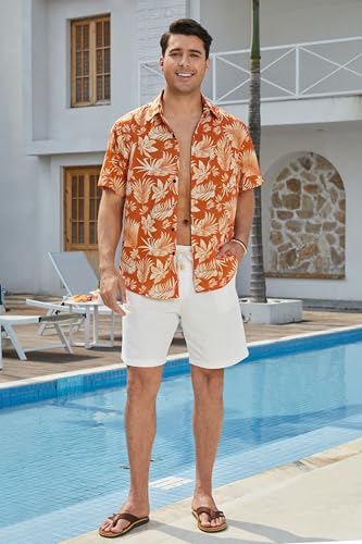 Hawaiian Shirt for Men Casual Summer Short Sleeve Beach Vacation Aloha Hawaii Button Down Shirt Holiday3