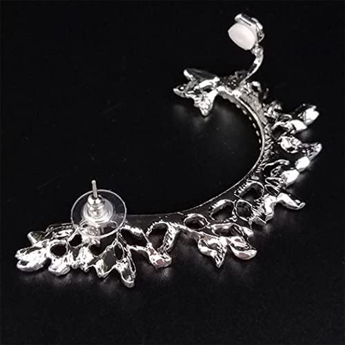 Mifynn Leaf Ear Cuff Earrings Dainty Crystal Leaf Climbers Crawler Jacket Earrings Trendy Leaf Wrap Ear Clip Earrings Gold Earrings Earrings For Women Girls (Silver), Gold,Silver #TOP2