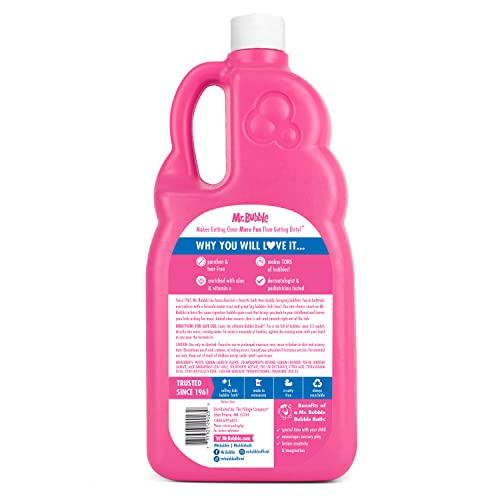 Image of Mr. Bubble Original Bubble Bath - Hypoallergenic, Tear Free Bubble Bath Solution Makes Big Long Lasting Bubbles for Kids, Toddlers and Adults (Pack of 2 Bottles, 36 fl oz Each)