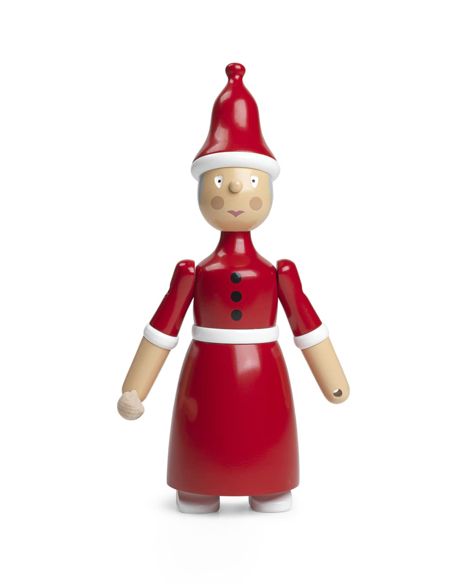 Kay Bojesen Holzfiguren Weihnachtsfrau Rot/Weiß
