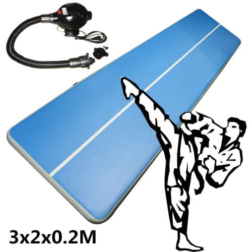 3Mx2M Inflatable Gym Mat Air Tumbling Mat Gymnastics Cheerleading Pad + Pump