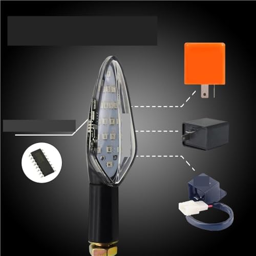 Clignotant moto E4 à effet de défilement fluide, technologie de relais interne, 4PCS - 6
